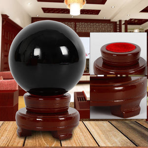 Obsidian Crystal Sphere 100mm Natural Grounding Ball Healing Stone With Stand